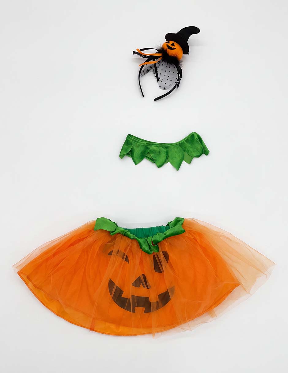 Disfraz de calabaza para niña Disfraz de calabaza para niña