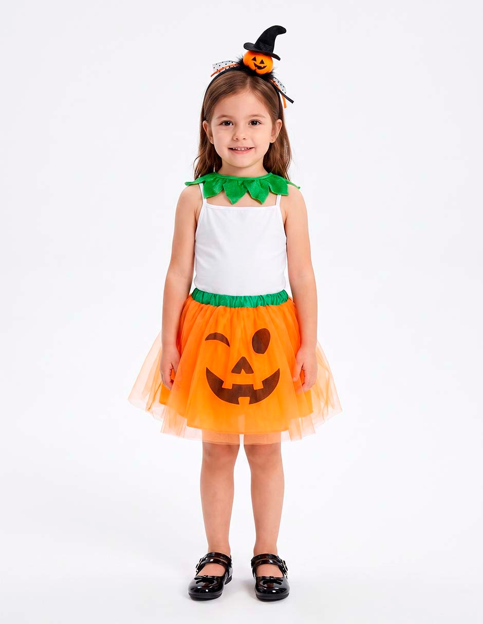Disfraz de calabaza para niña 2