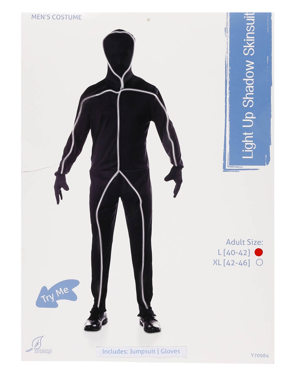 Disfraz Stick Figure con luz para Adulto