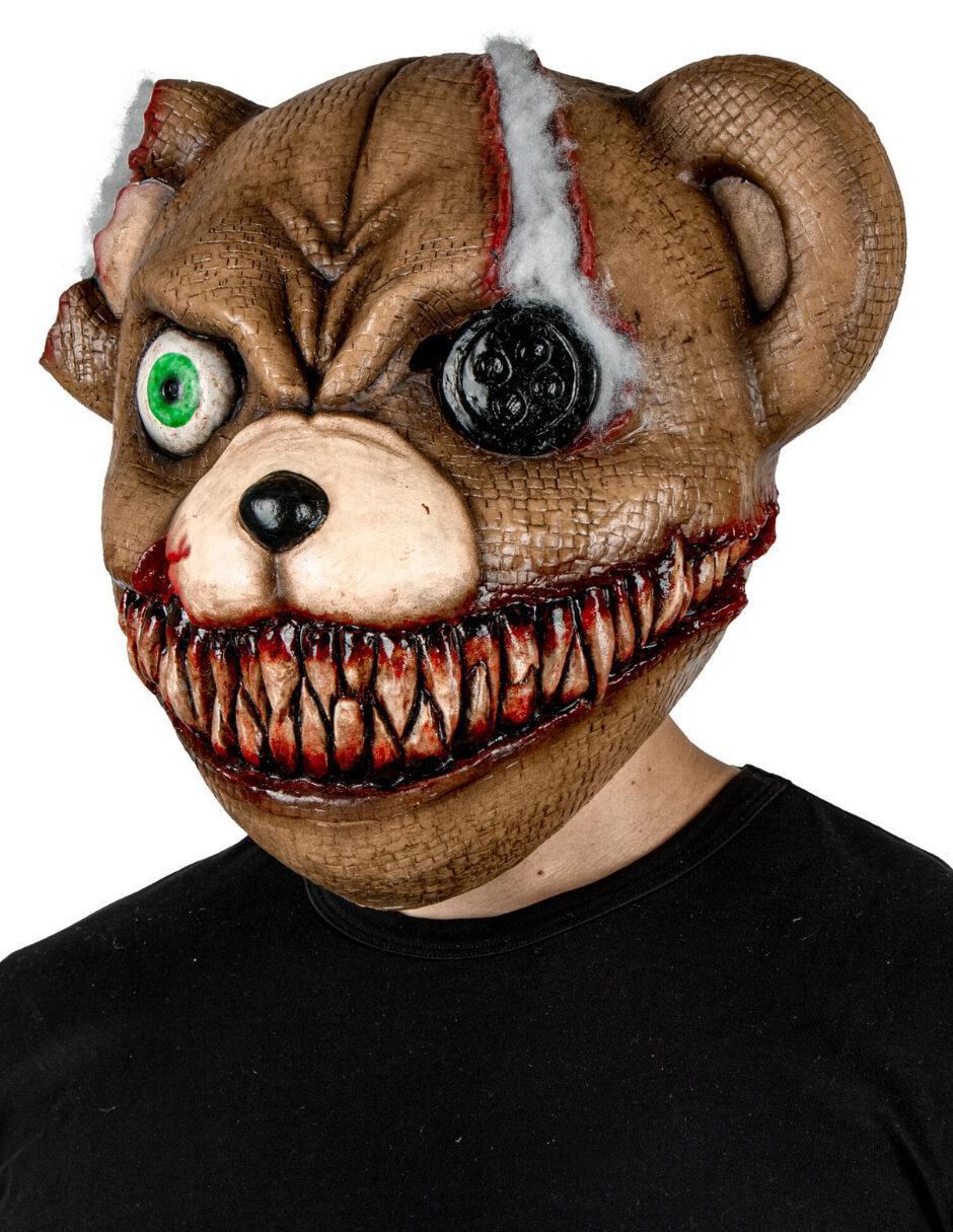 Máscara para disfraz de Oso terrorífico Smile Bear Creepy Ghoulish Productions