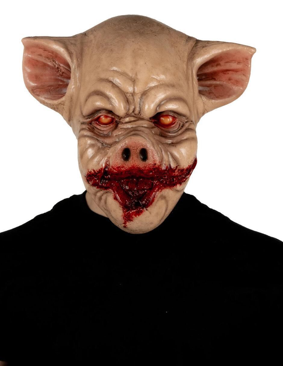 Máscara para disfraz de cerdo asesino creepy 2