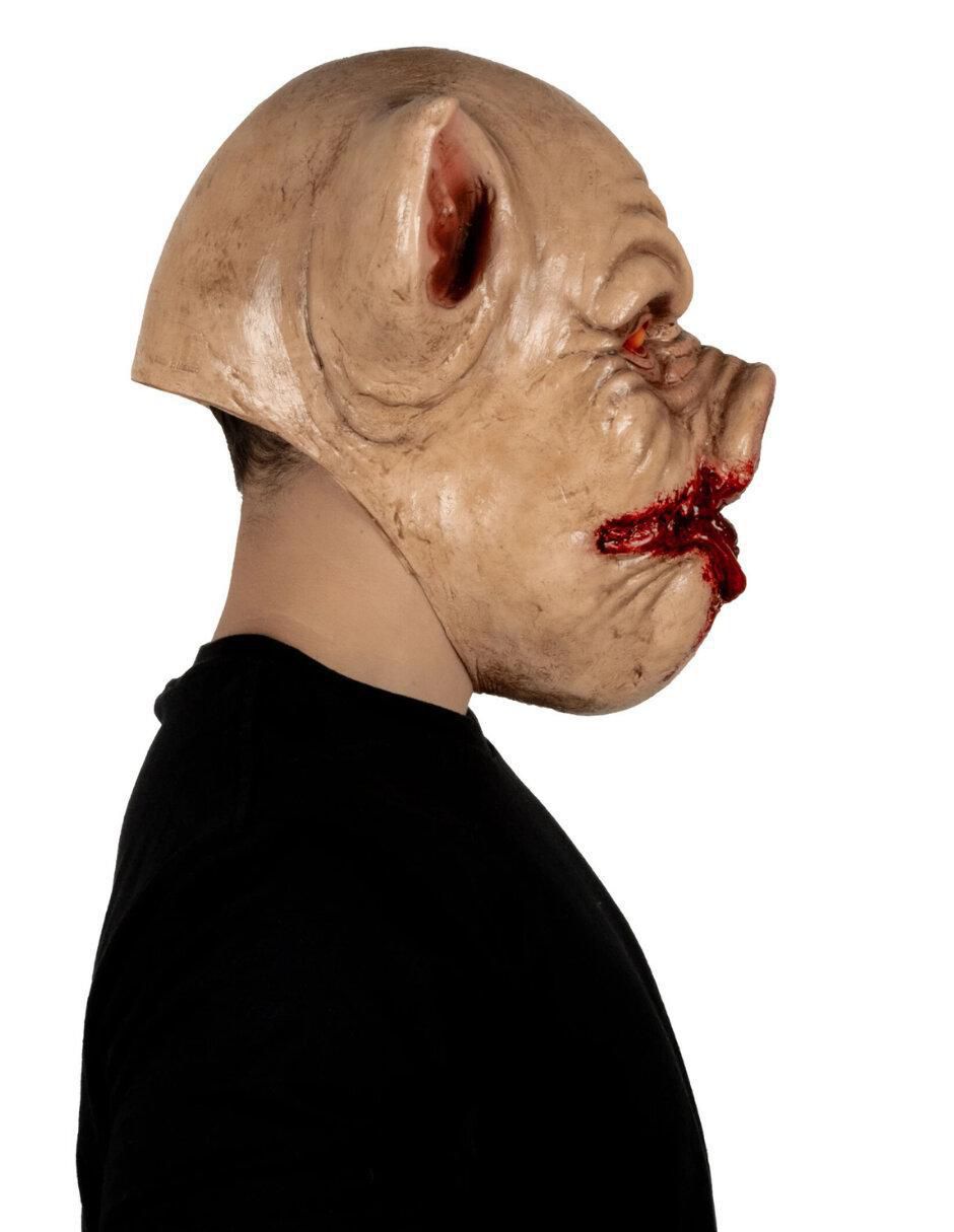Máscara para disfraz de cerdo asesino creepy 5