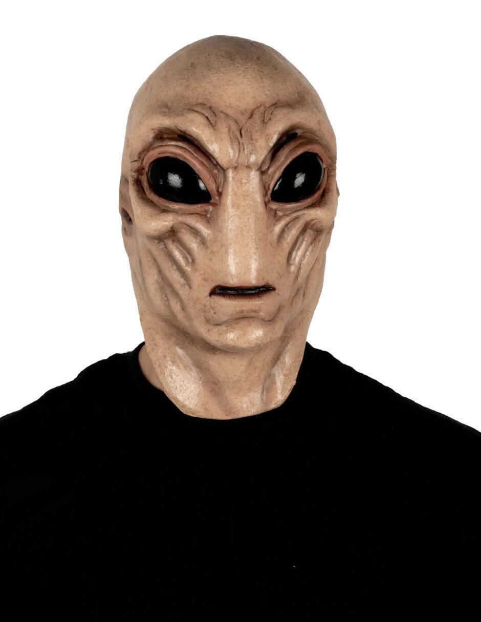 Máscara para disfraz de Extraterrestre Ojos Negros Terror Futurista Ghoulish Productions