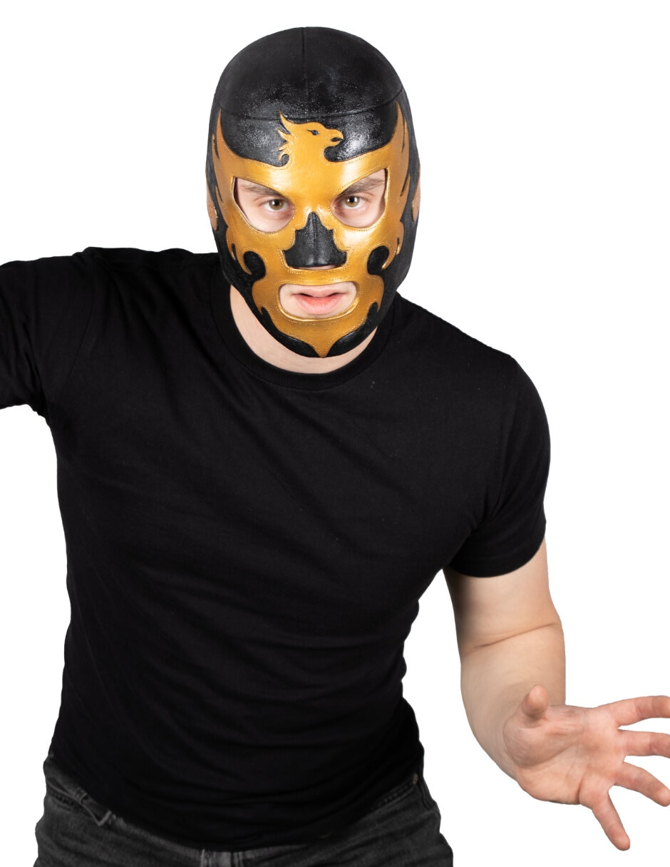 Máscara para disfraz de luchador leyenda dorado lucha libre Máscara para disfraz de luchador leyenda dorado lucha libre