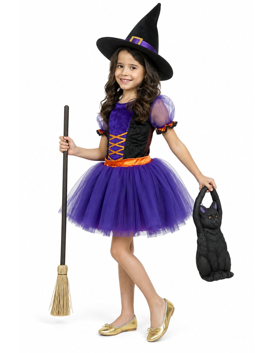 Disfraz de Bruja Halloween para niña