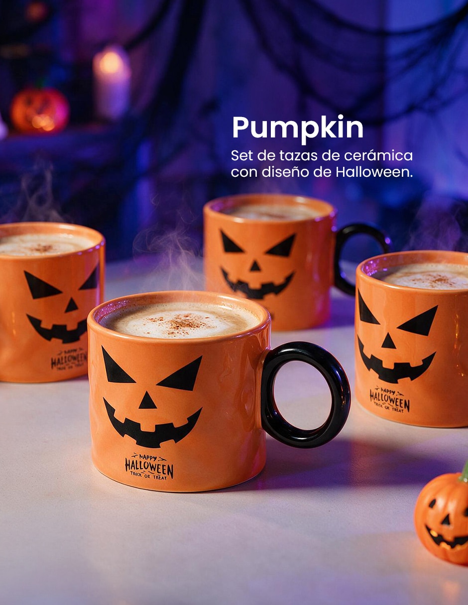 Set de tazas clásica Halloween 4 piezas 5
