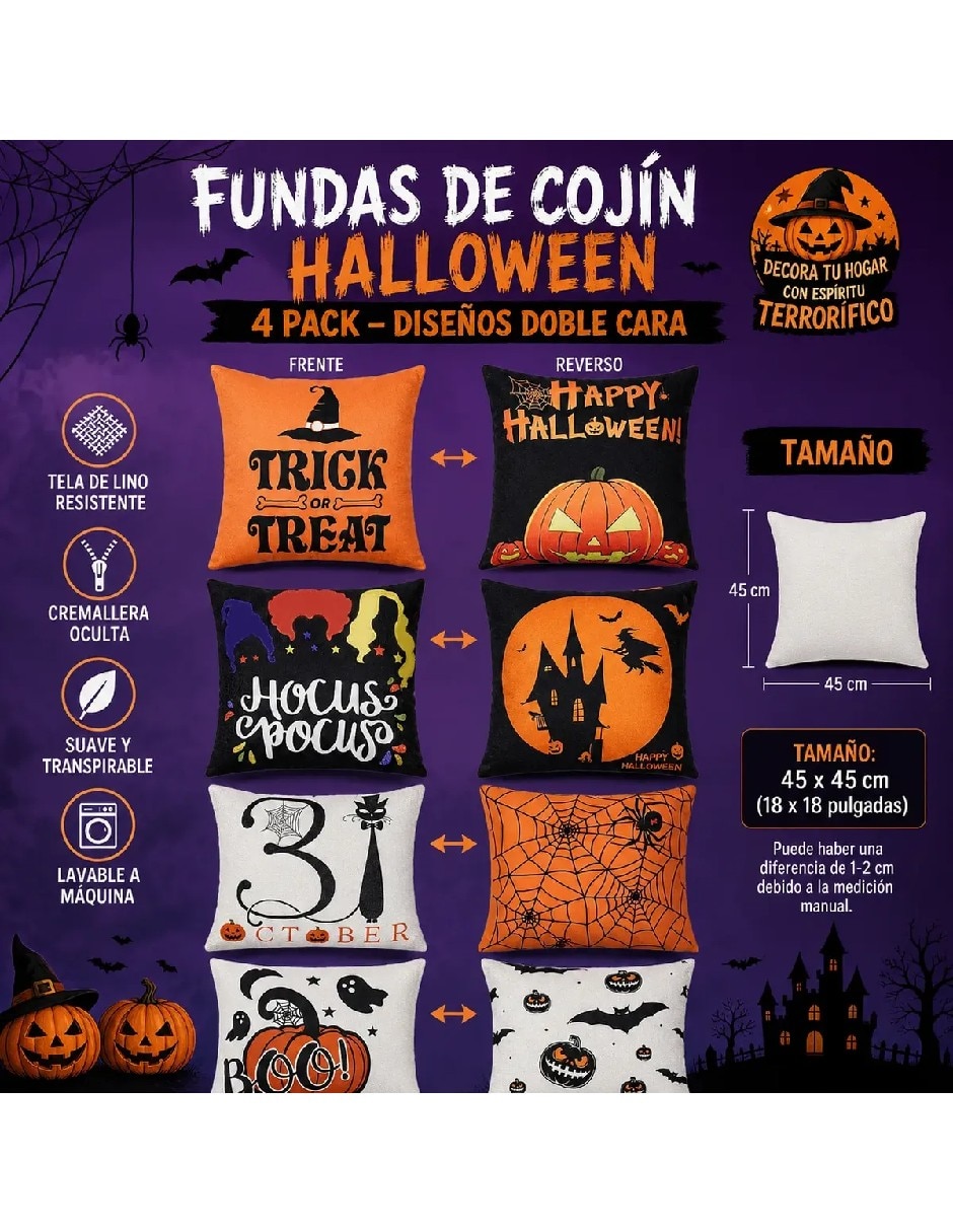 Funda cojín Halloween 3