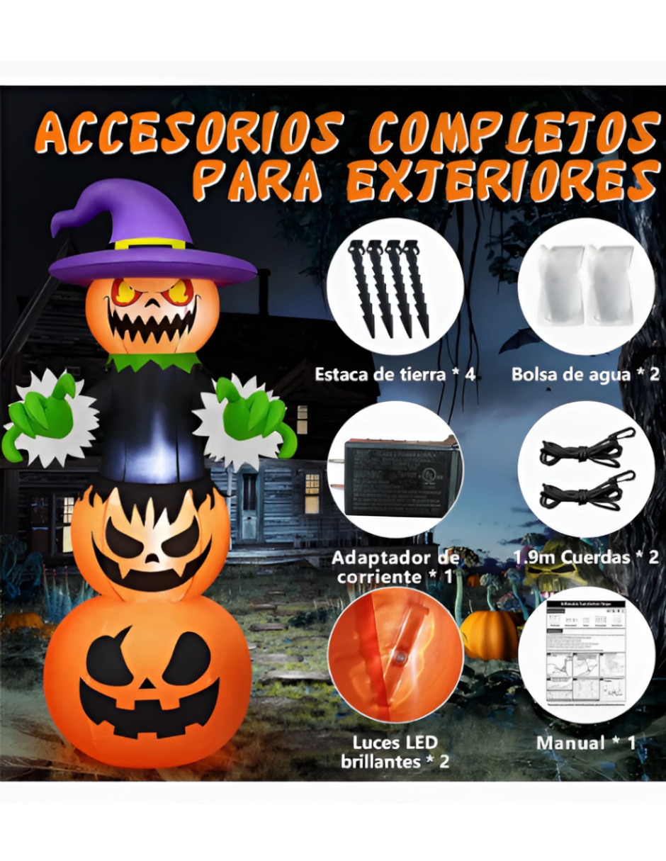 Inflable decorativo forma de calabaza 2