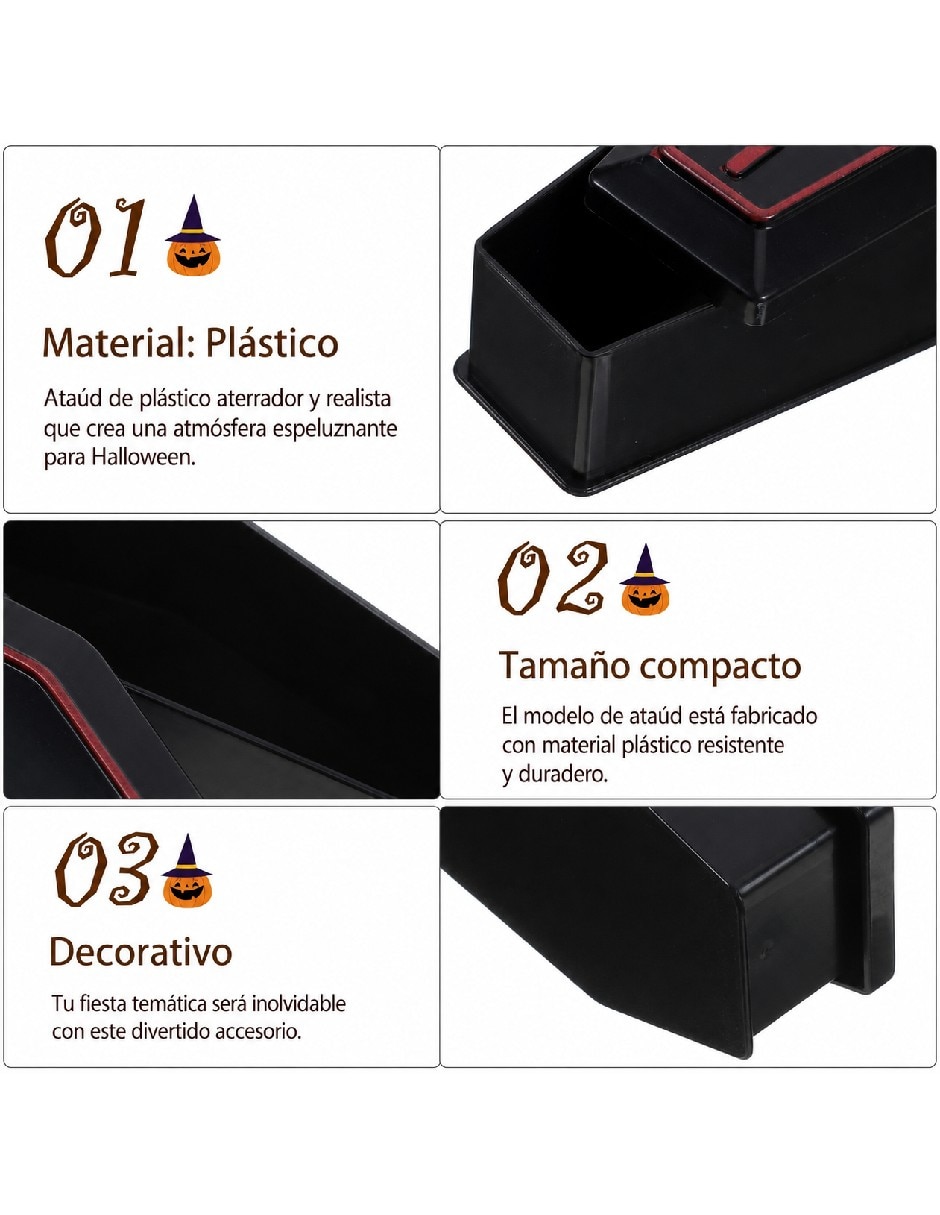 Figura decorativa con forma de ataúd