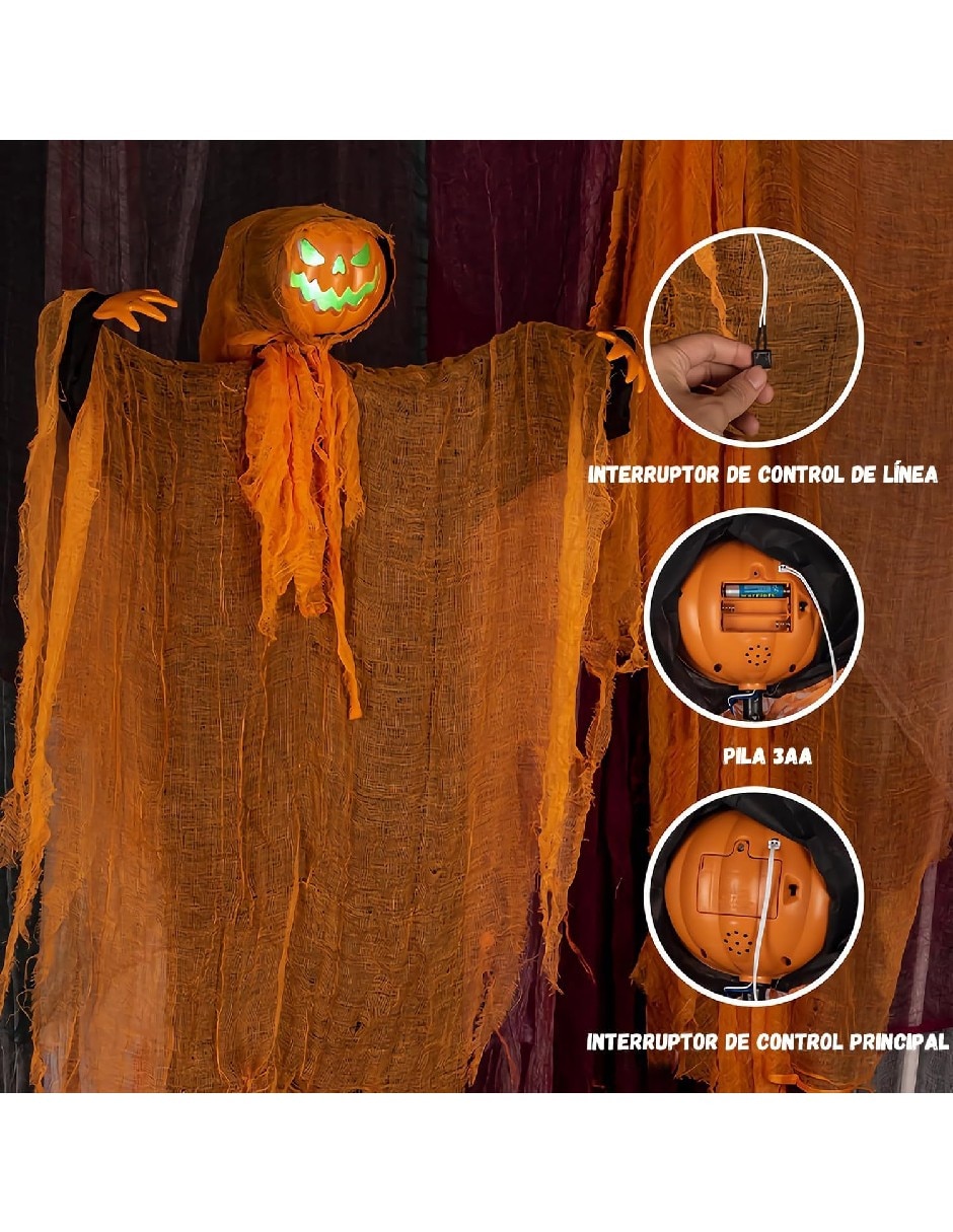 Figura decorativa con forma de hombre calabaza