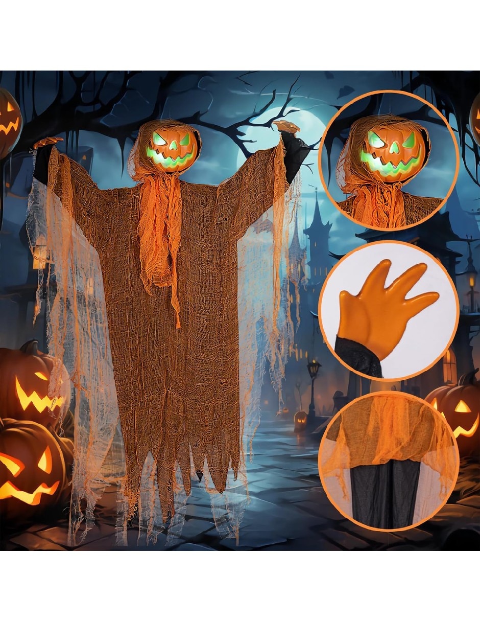 Figura decorativa con forma de hombre calabaza