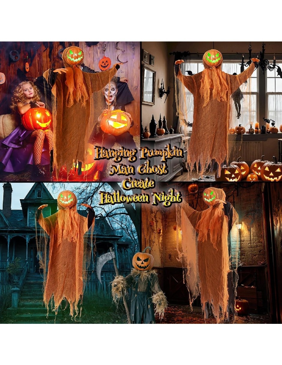 Figura decorativa con forma de hombre calabaza