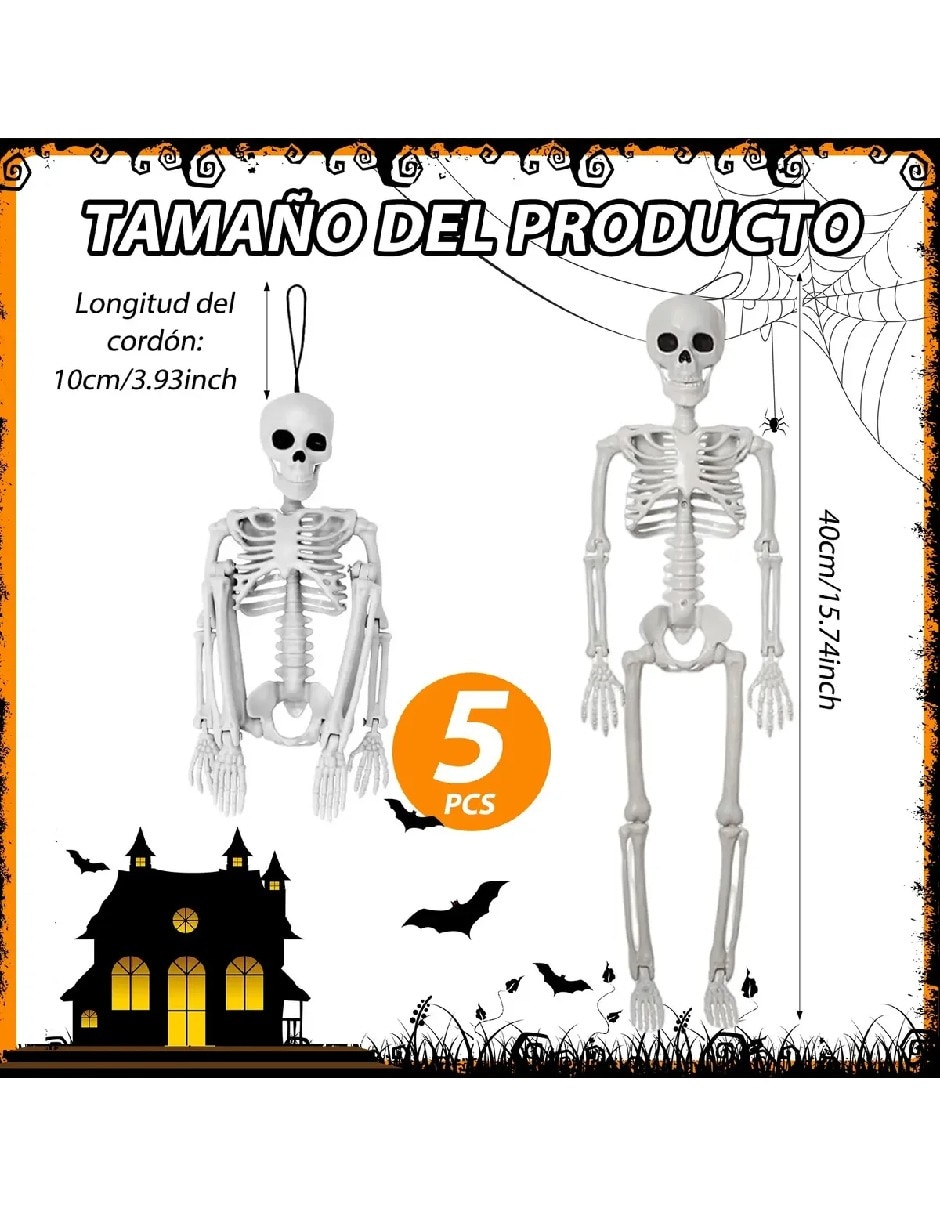 Set decoración con forma de calavera 5
