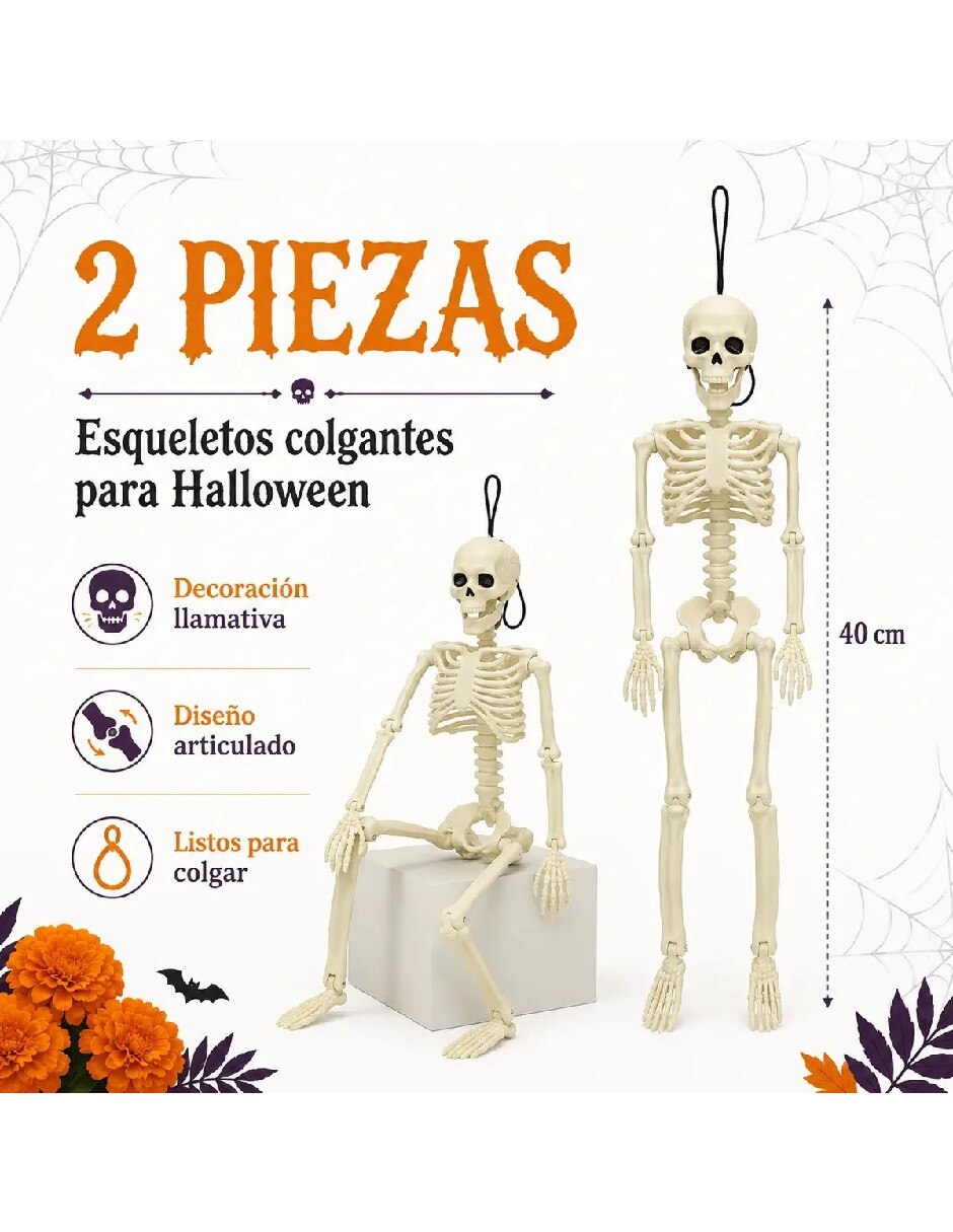 Set decoración con forma de esqueleto 6