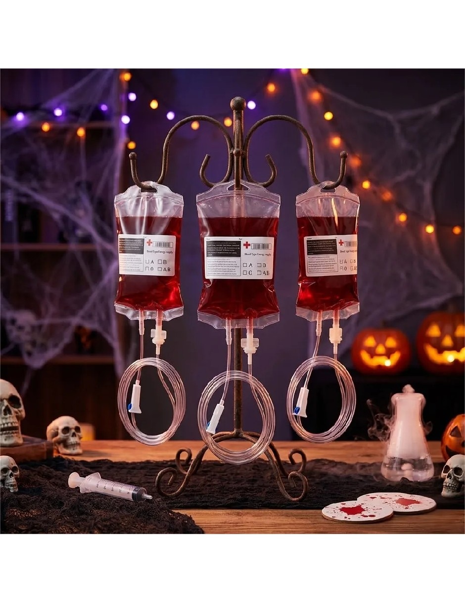 Set de accesorios para disfraz de Set de bolsas de sangre falsa para disfraz o fiesta