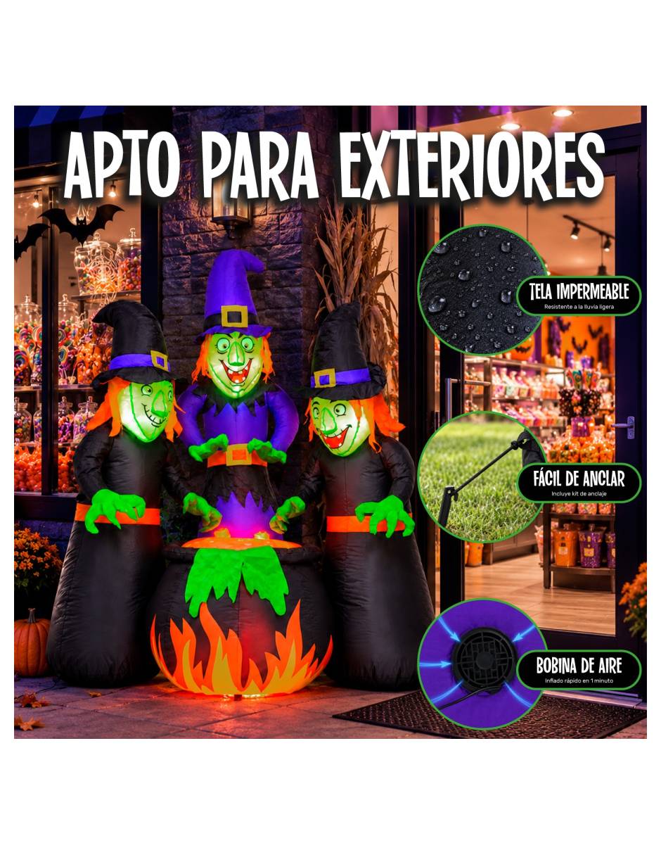 Figura decorativa con forma de bruja 3