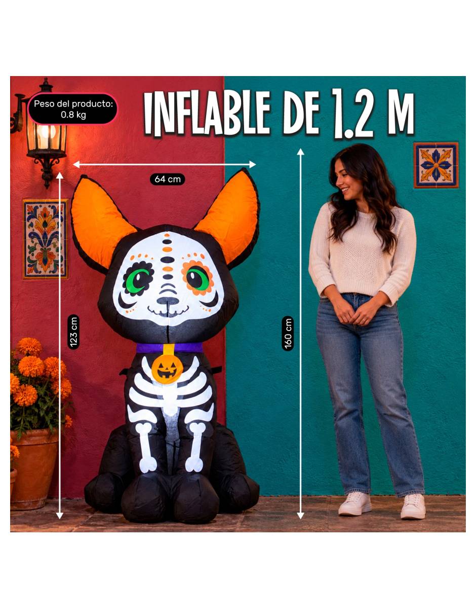 Figura decorativa con forma de perro esqueleto 5