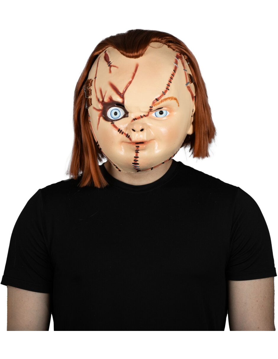Máscara para disfraz de muñeco diabólico chucky halloween Máscara para disfraz de muñeco diabólico chucky halloween