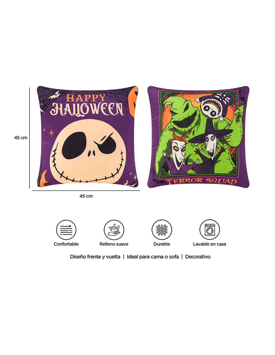 Cojín decorativo Reversible Halloween Jack Skellington 10
