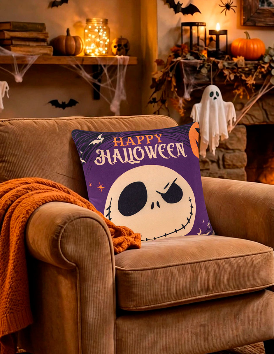 Cojín decorativo Reversible Halloween Jack Skellington