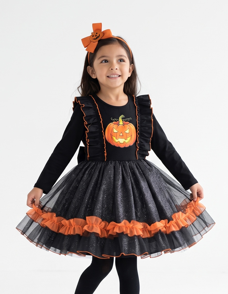 Disfraz ves calabaza 2 chg de calabaza para niña Disfraz ves calabaza 2 chg de calabaza para niña
