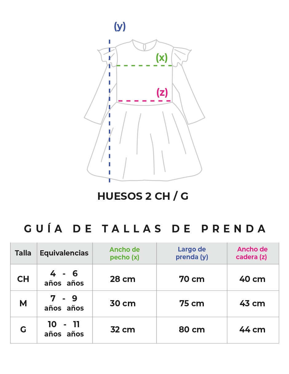 Disfraz VES Huesos 2 CHG de Esqueleto No aplica para Niña 9