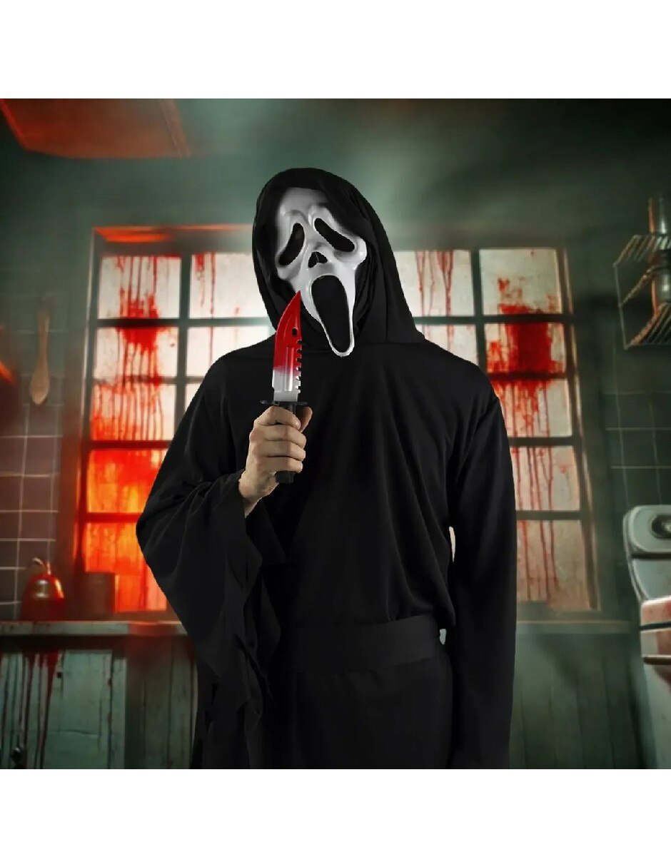 Set de accesorios para disfraz de máscara y cuchillo Ghost face 2