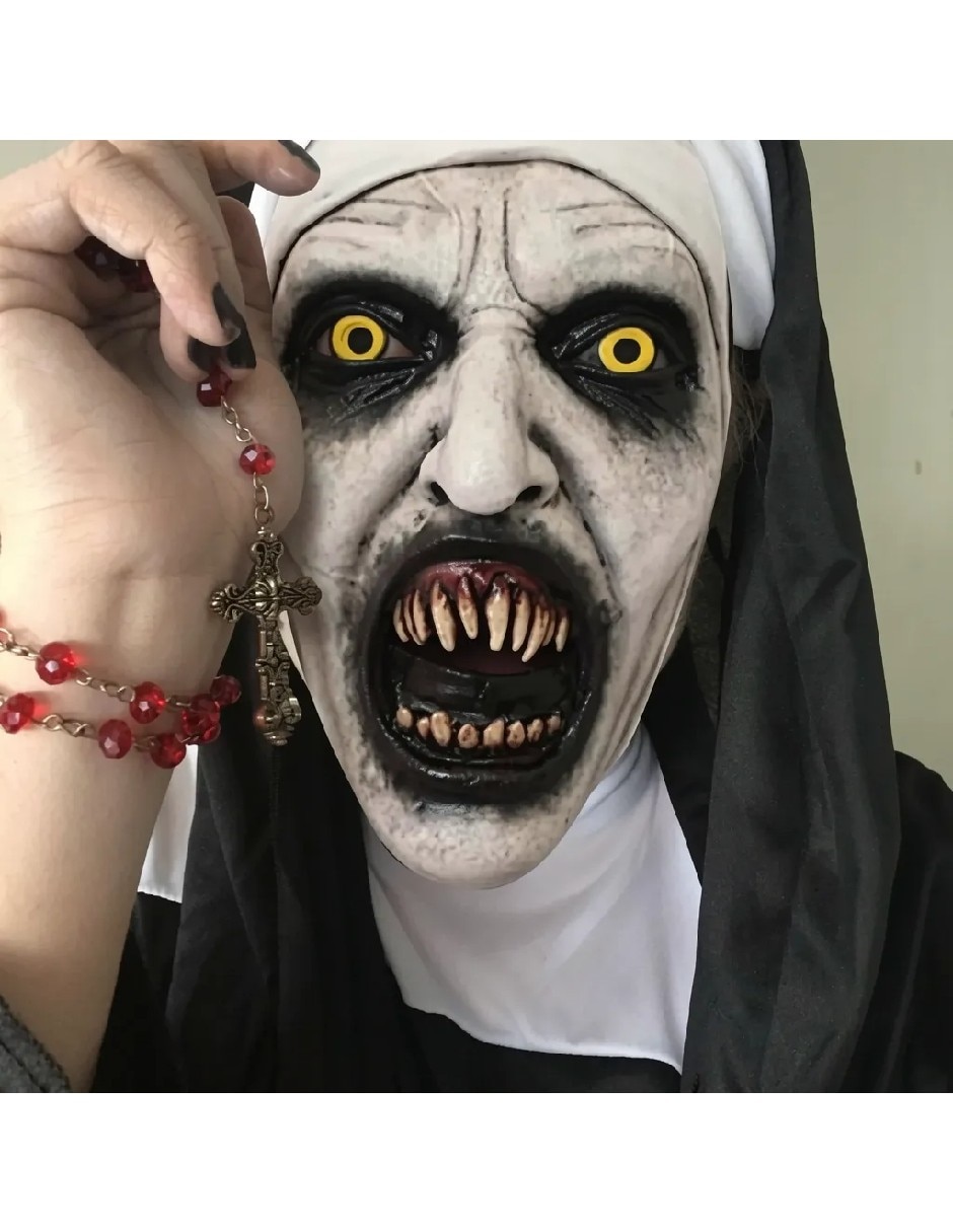 Máscara para disfraz de latex de la monja 2