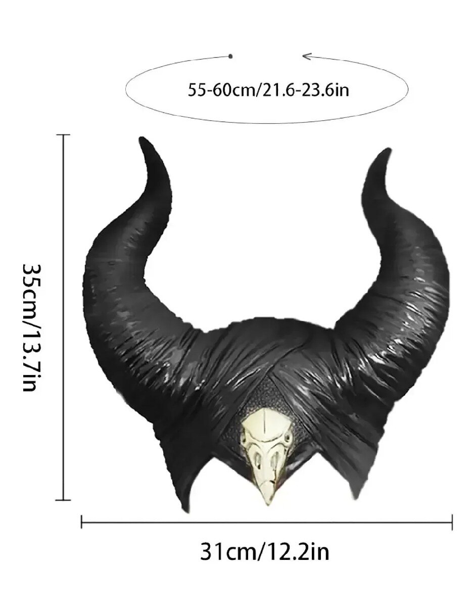 Diadema para disfraz de cuernos de maléfica 4