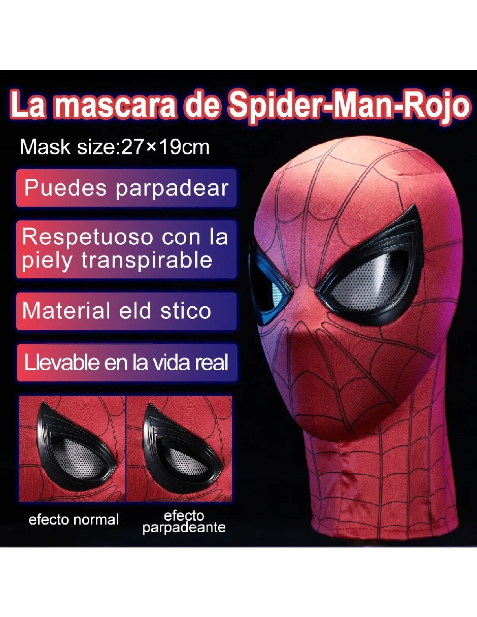 Máscara para disfraz de spiderman 3