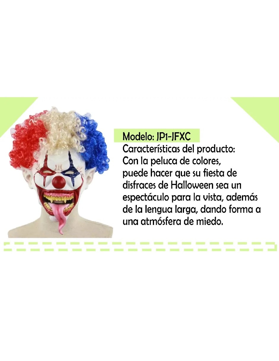 Máscara para disfraz de payaso 4
