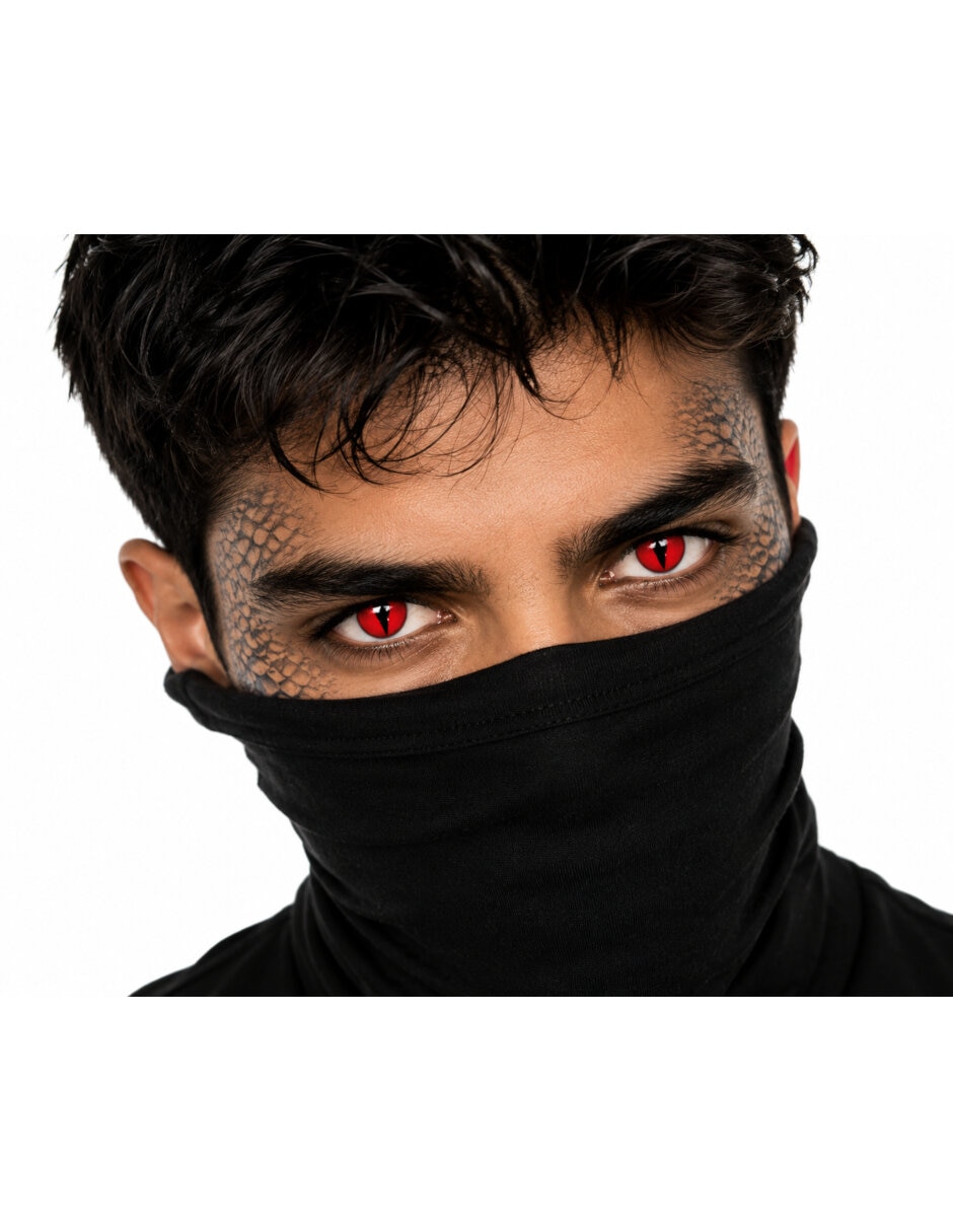 Lentes de contacto para disfraz de pupilentes de reptiliano reptiliano 3