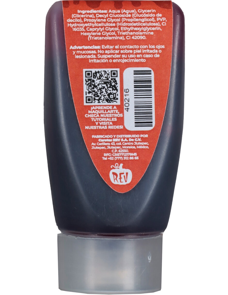 Maquillaje para disfraz de Sangre Falsa 35 ml Adorno 3