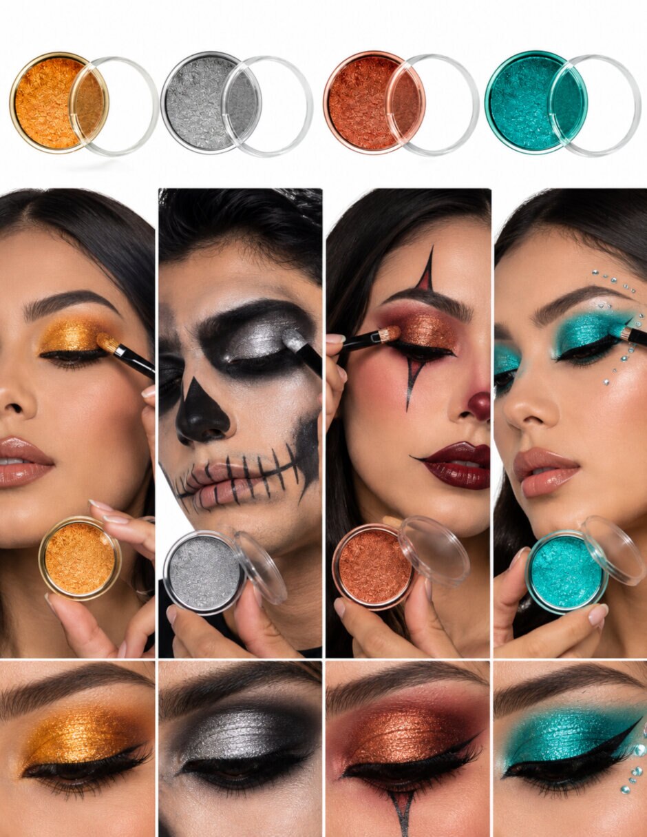 Maquillaje para disfraz de Sombras Metálicas Sombras Metalicas 2