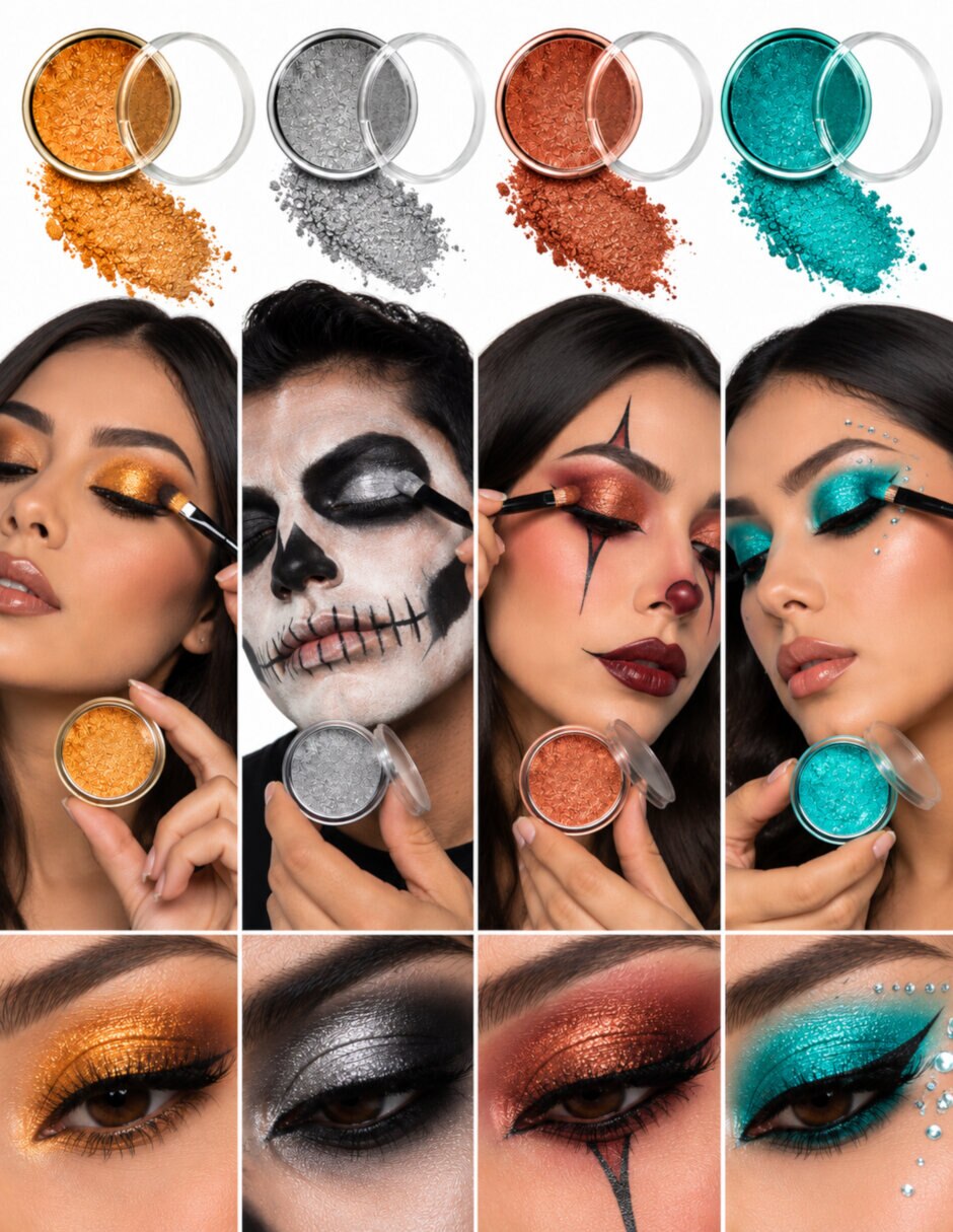 Maquillaje para disfraz de Sombras Metálicas Sombras Metalicas 3