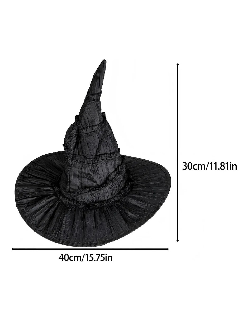 Sombrero para disfraz de Sombrero de bruja estilo remendado 5
