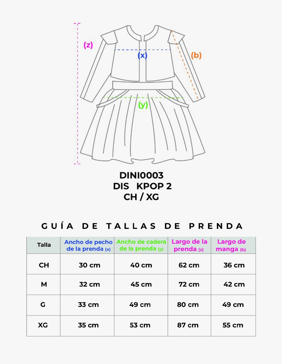 Disfraz VES KPOP 2 CHXG de Personaje No aplica para Niña 12