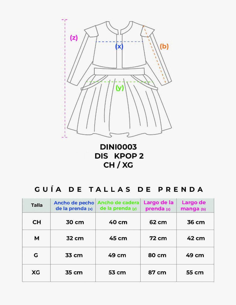 Disfraz VES KPOP 2 CHXG de Personaje No aplica para Niña 12