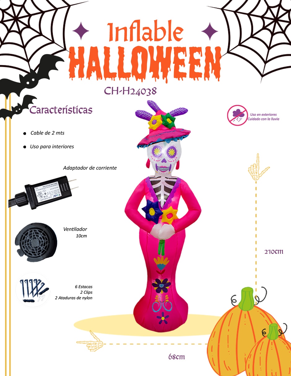 Inflable decorativo forma de Catrina 4