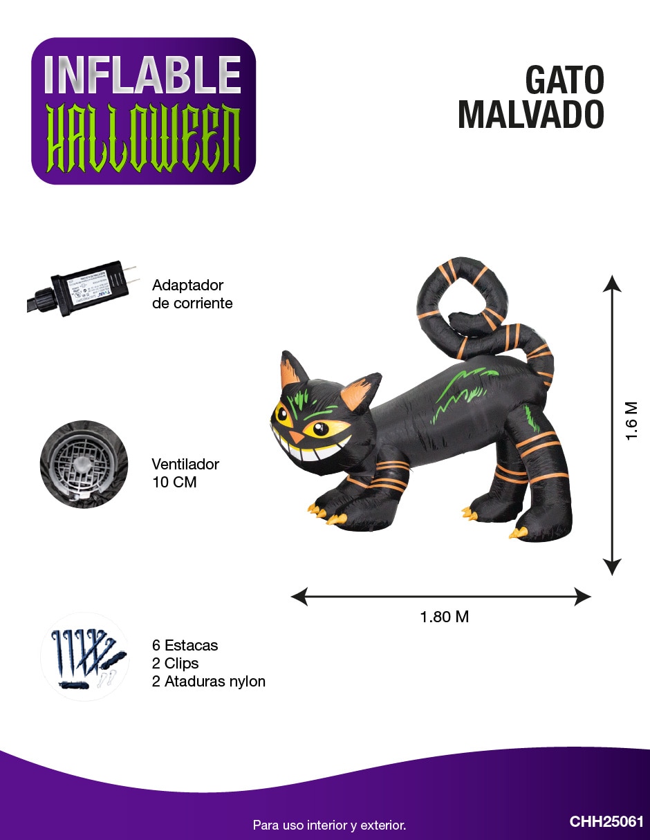 Inflable decorativo forma de gato 4