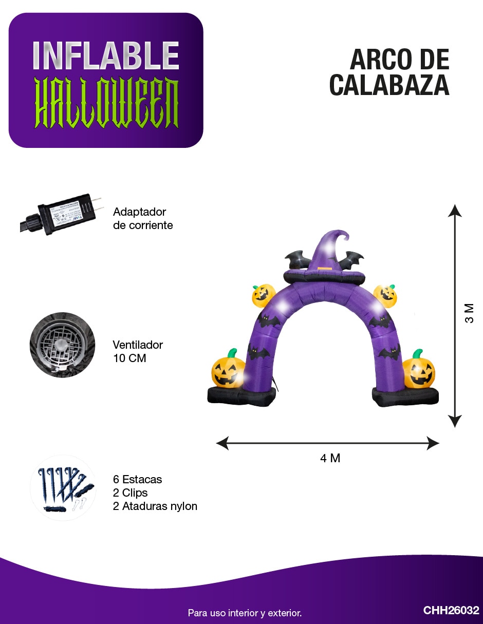 Inflable decorativo forma de calabaza 5