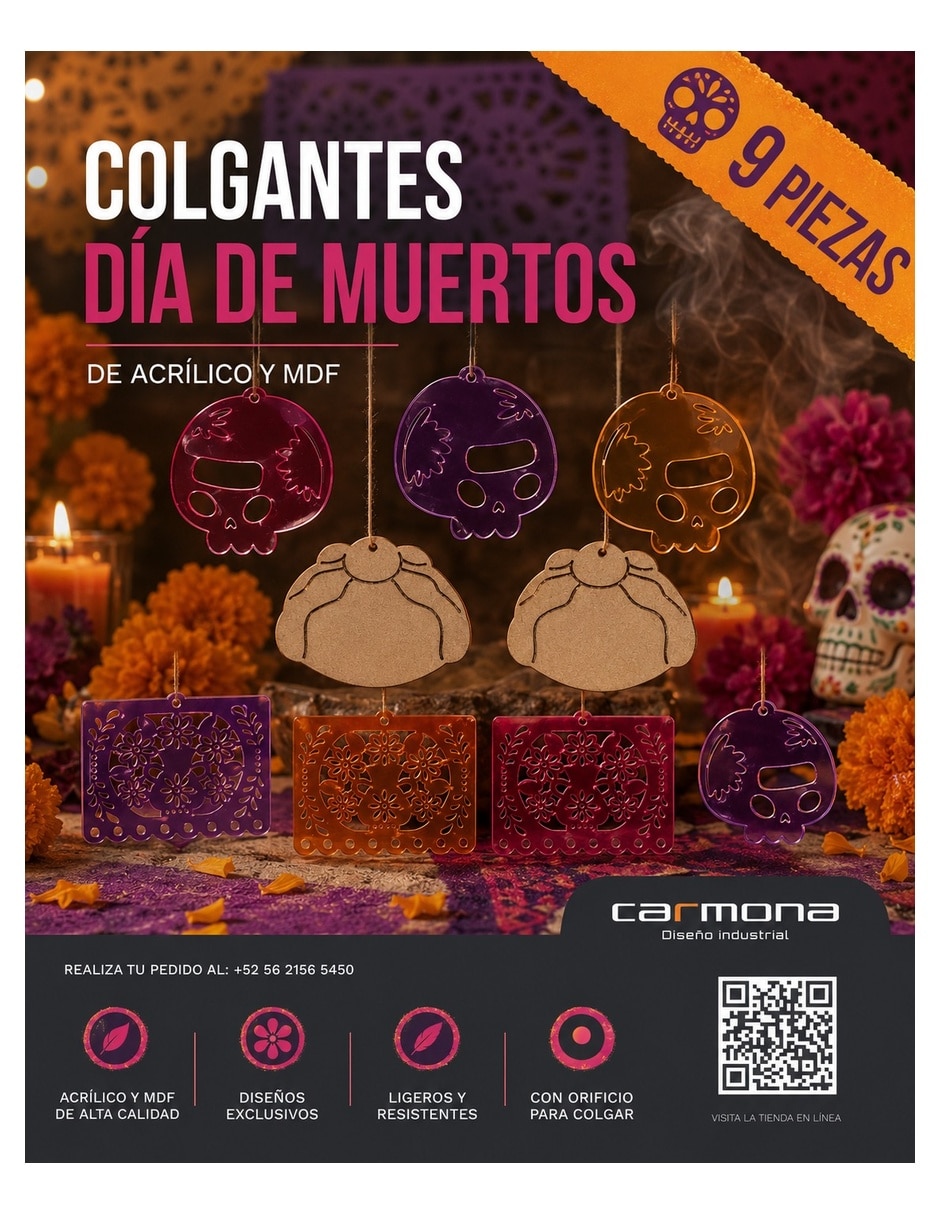 Set decoración colgantes halloween con forma de irregular Set decoración colgantes halloween con forma de irregular